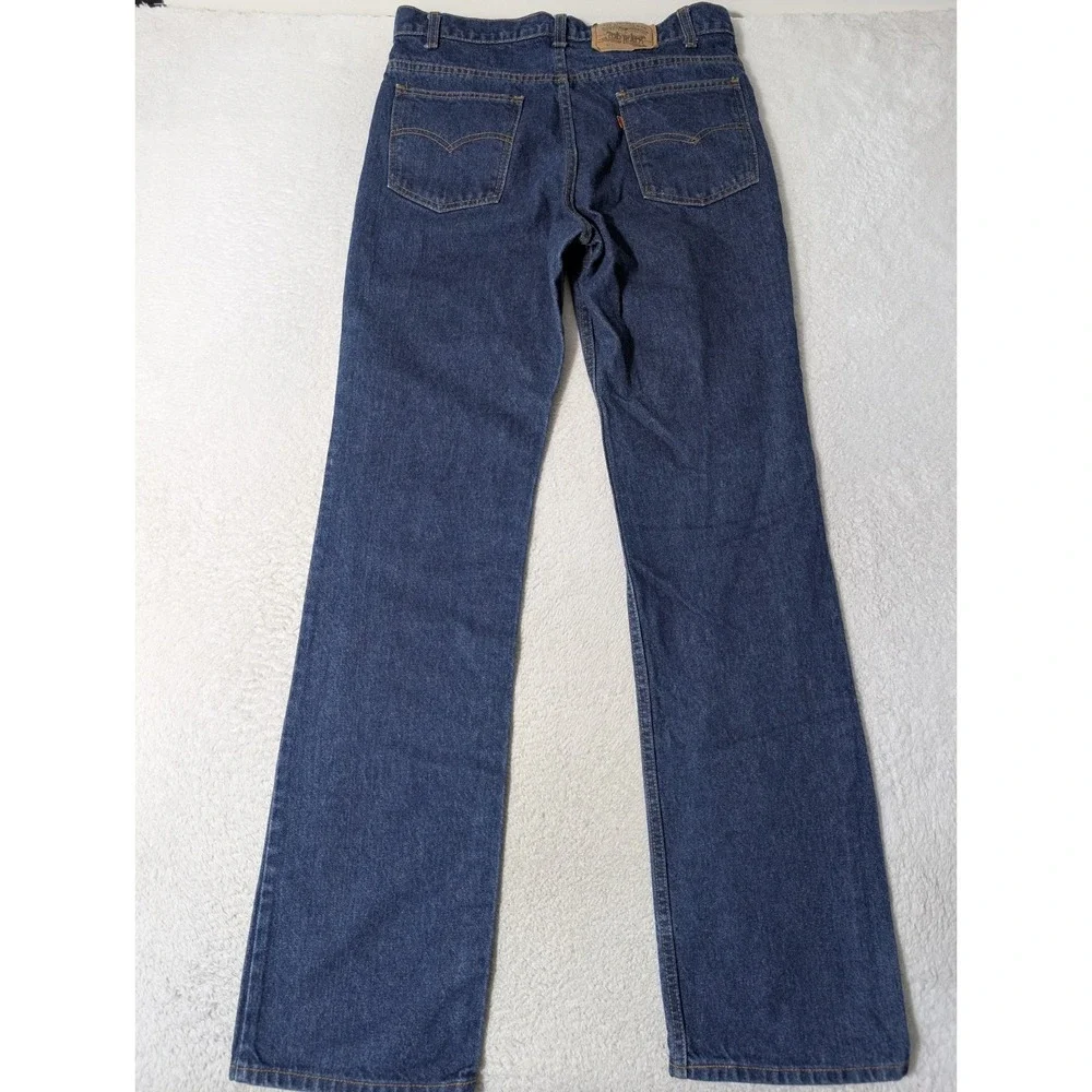 Levi's 517 Orange Tab Blue Jeans Mens Size 34x36 Bootcut Made in USA *Mint* Dark